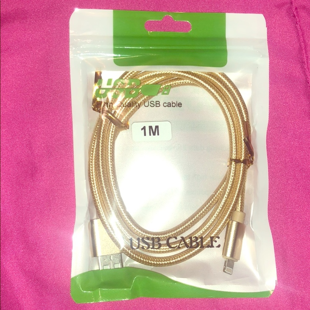 ❤️4 for $20❤️Gold iPhone Cell phone cord charger